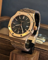 Custom Built – Rose Gold Automatic Watch – Black Textured Dial – Japanese NH35