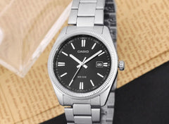 Casio Men's Watch Analog Metal Band MTP-1303D-1A With Box And Paper
