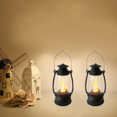24-Pack Decorative Metal Lanterns Light with Glass Panels 8 Black 8 Red 8 White