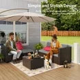 Patio Furniture Set Clearance, Lofka 5 Piece Outdoor Sectional Furniture Chair Set with Cushions and Tea Table, Gray