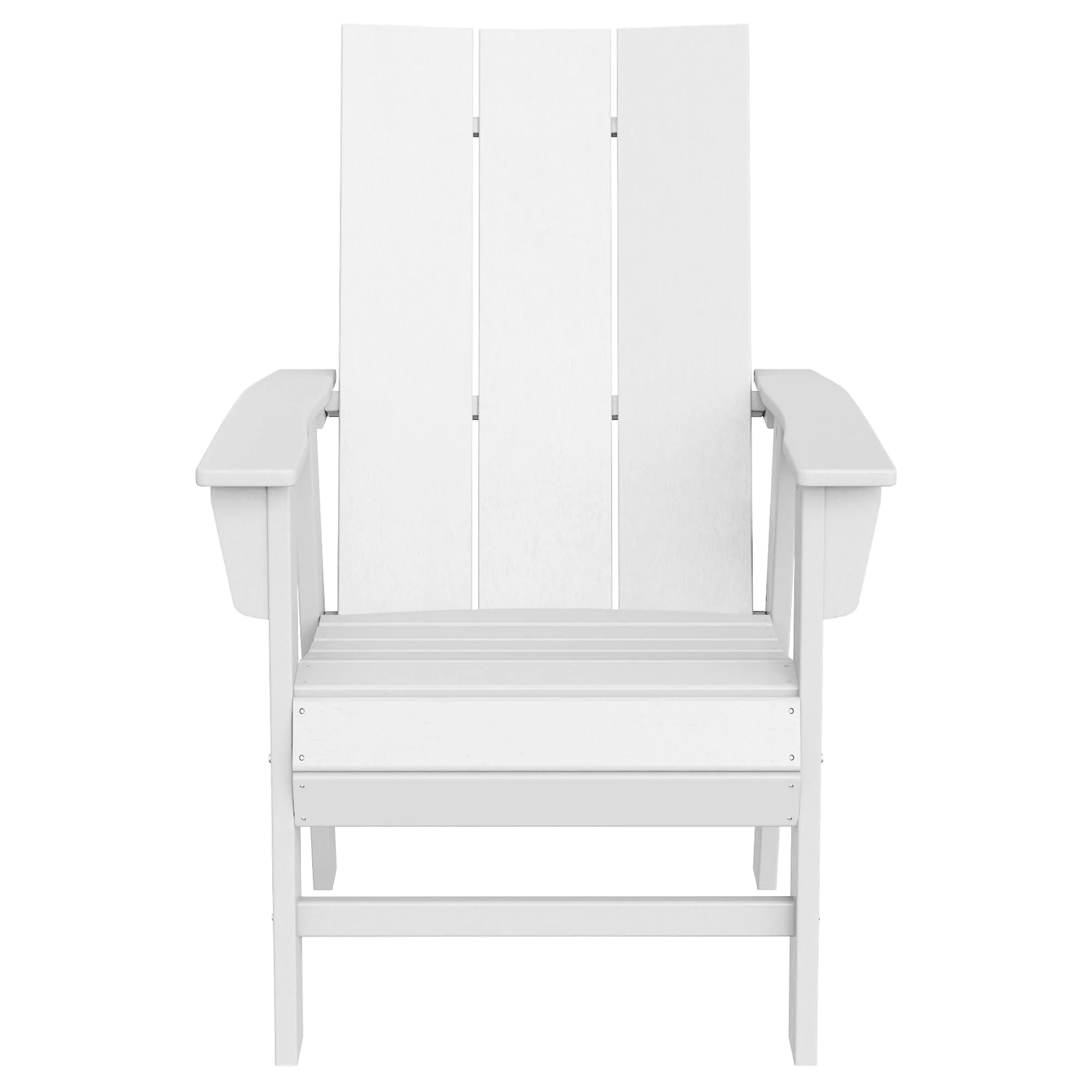 WestinTrends Ashore Outdoor Patio HDPE Plastic Modern Adirondack Dining Chair, White