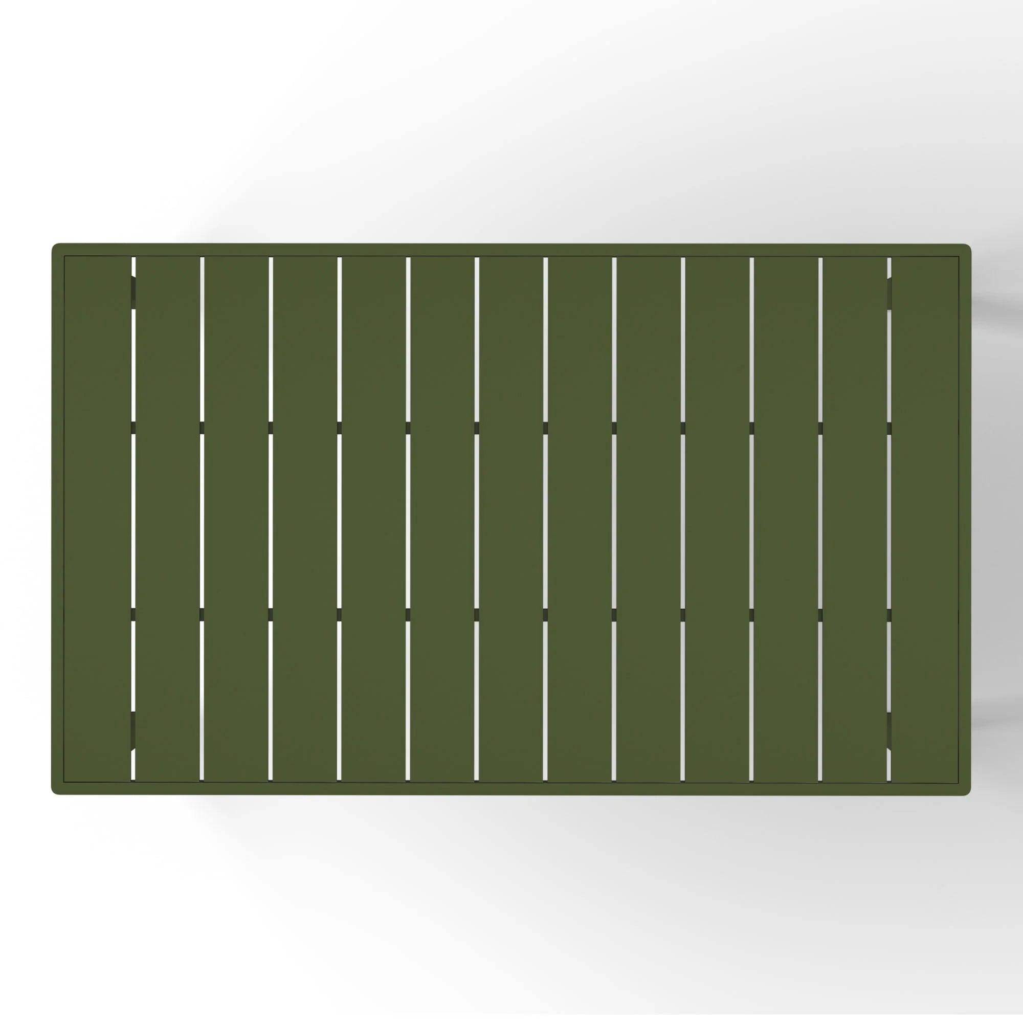 WestinTrends Playa 59" Iron Metal Outdoor Rectangular Patio Dining Table For 6, Olive Green