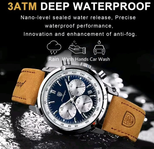 Poedagar Original Men Chronograph top luxury High quality Luminous watch for Men
