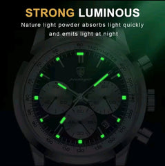 Poedagar Original Men Chronograph top luxury High quality Luminous watch for Men