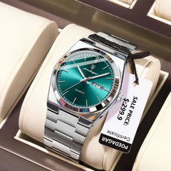 Luxury Men's Waterproof Luminous Watch Stainless Steel Casual Fashion Quartz