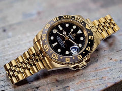Custom Built – Gold GMT Automatic Watch – Black Dial – Japanese Movement