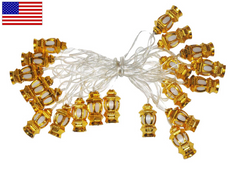 Ramadan / Eid Deluxe Indoor LED Light String Golden Mini Lanterns
