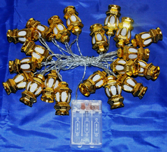 Ramadan / Eid Deluxe Indoor LED Light String Golden Mini Lanterns