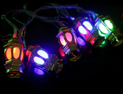 Ramadan / Eid Deluxe Indoor LED Light String Golden Mini Lanterns