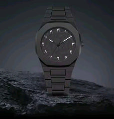 Black Arabic Numeral Dial Stainless Steel Watch – Minimalist Luxury Design