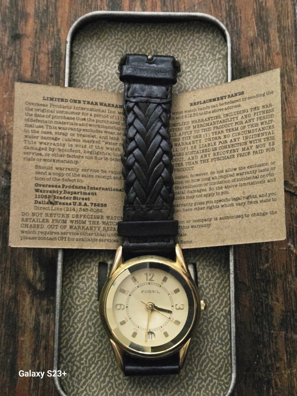 Vintage Fossil Watch with Original Packaging